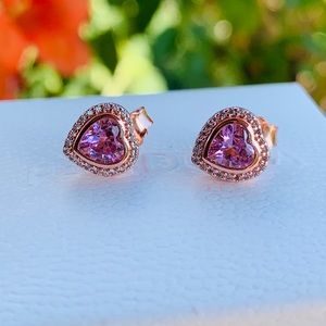 ⚡️Sale⚡️ PANDORA Rose Sparkling Love Stud Earrings